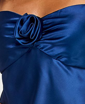 Juniors Satin Sweetheart Dress