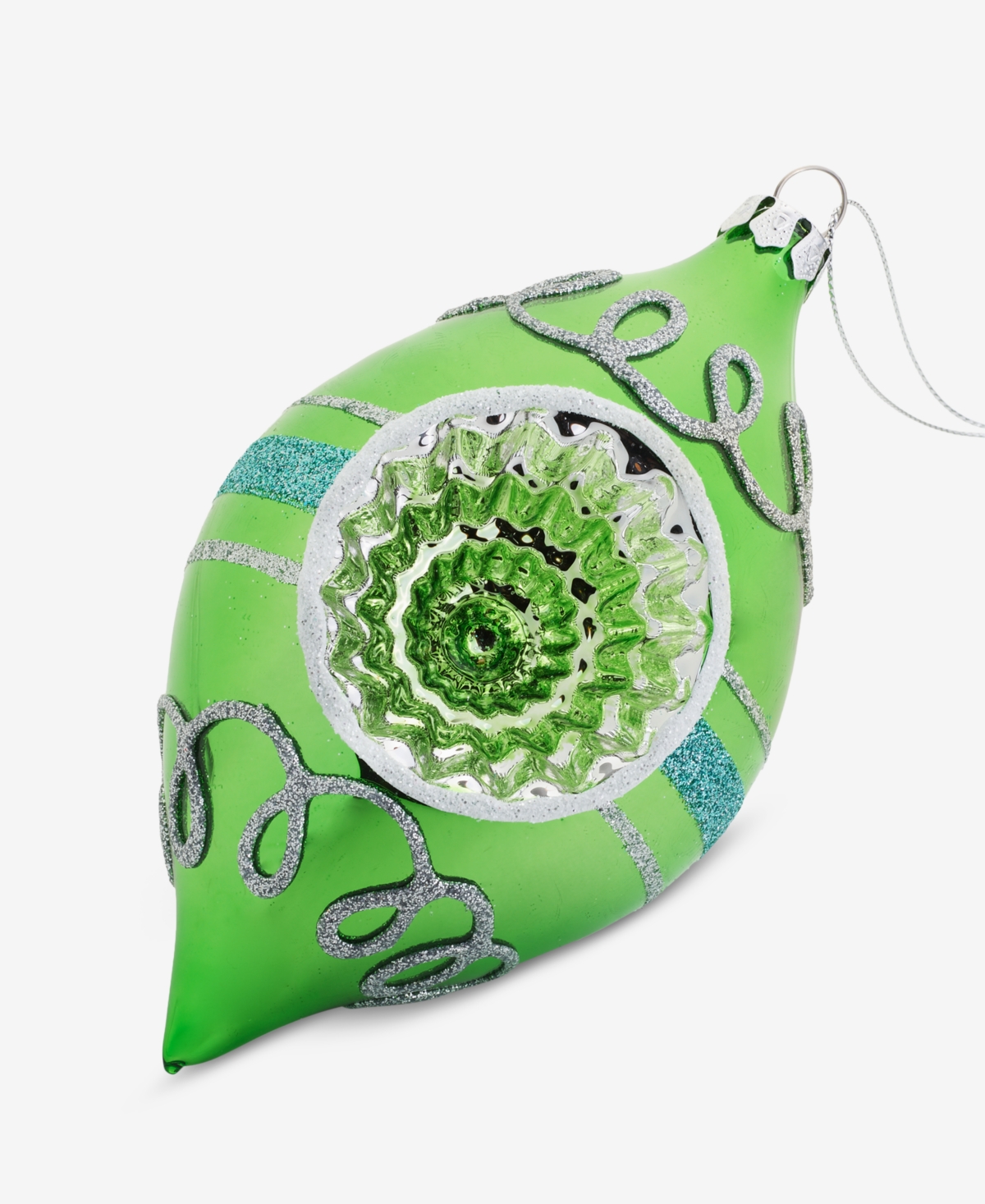Holiday Lane Enchanted Emerald Green Reflector Finial Ornament, Macy's Exclusive In Multi
