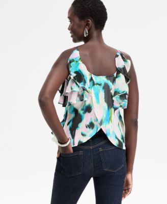 Women's Ruffle-Trim Apron-Neck Tank, Macy's Exclusive