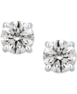 GIA Certified Diamond Stud Earrings (3/4 ct. t.w.) in 14k White Gold