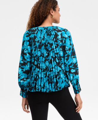 Women's Pleated V-Neck Blouse, Macy's Exclusive 