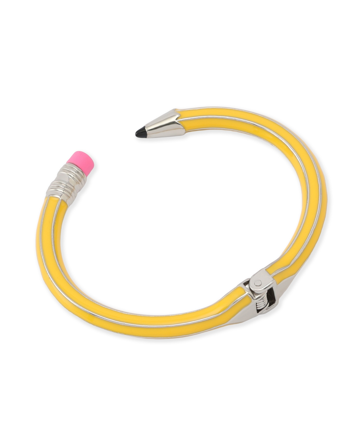 Yellow Straight Pencil Cuff Bracelet - Yellow, Rhodium
