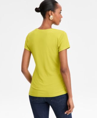 Women's Ribbed Scoop-Neck Top