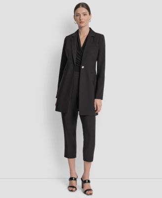Women's Single-Button Long-Sleeve Blazer