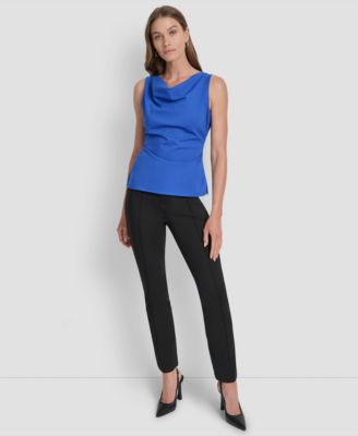 Women's Sleeveless Side-Slit Ruched Top 