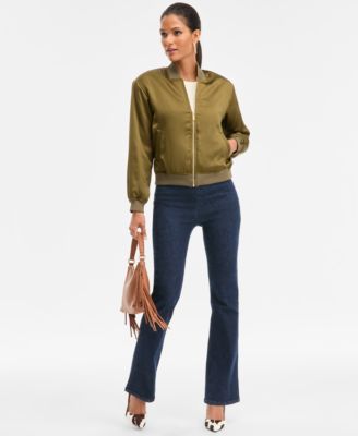 Women's Satin Bomber Jacket, Macy's Exclusive
