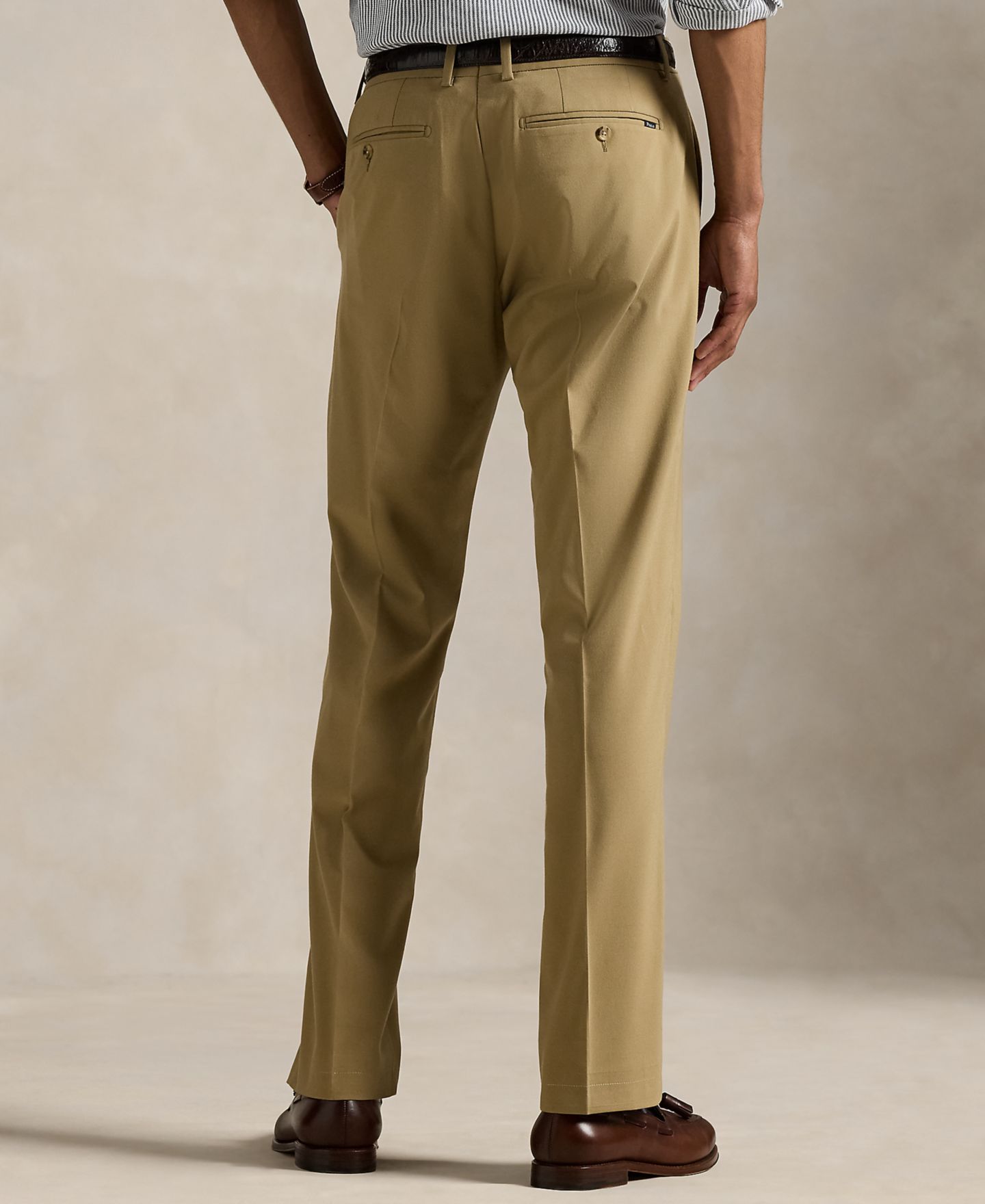 Мужские брюки Polo Ralph Lauren Manhasset Stretch Straight-Fit, цвет: Пустынный хаки — фото 3