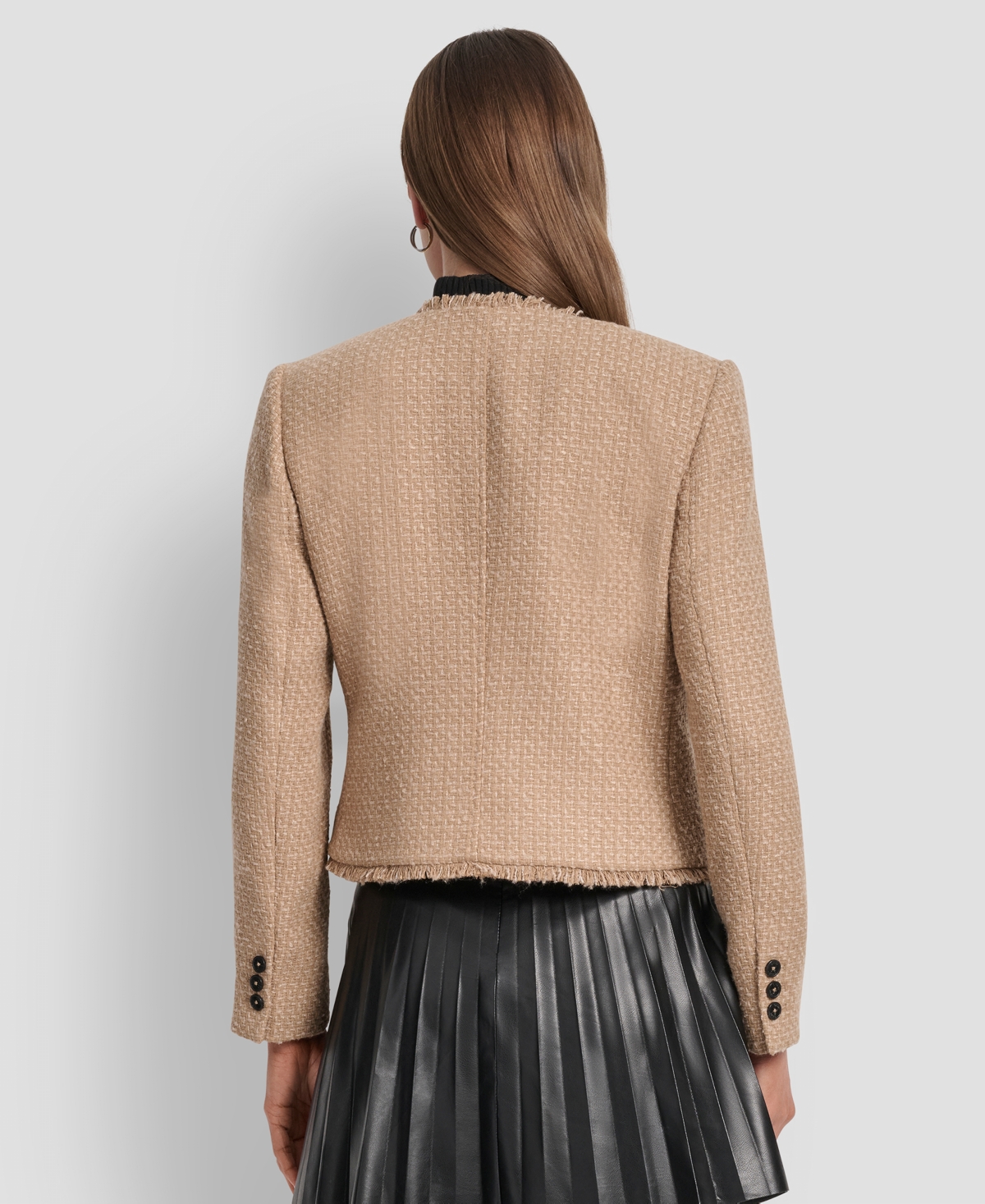 Dkny Women's Tweed Pocket-Front Crop Jacket