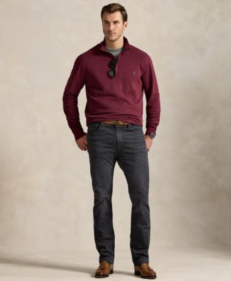 Men's Big & Tall Luxury Jersey Quarter-Zip Pullover