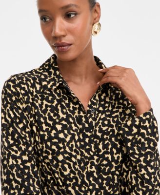 Women's Collared Long-Sleeve Maxi Dress, Macy's Exclusive