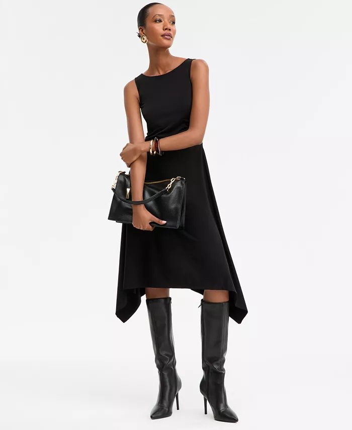 Women's Scoop-Neck Asymmetric-Hem Dress - thumbnail 2