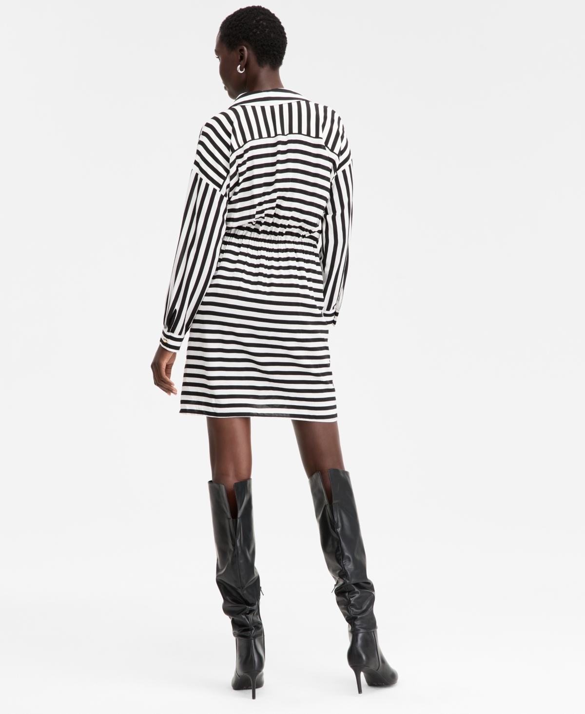 Inc International Concepts Women's Striped Faux-wrap Dress, Macy's Exclusive In Multi