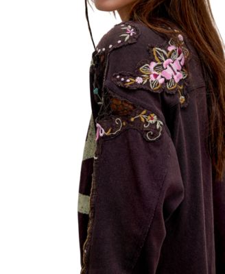 Women's Lilith Embroidered Cotton Long-Sleeve T-Shirt