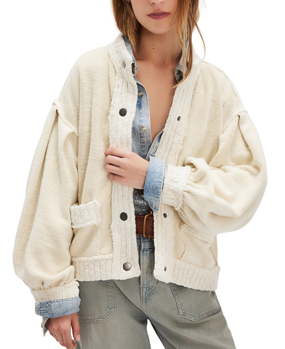 Free People Women's Cute In This Snap Front Cardigan