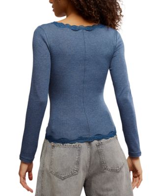 Women's Big Love Lace-Trim Button-Front Cardigan