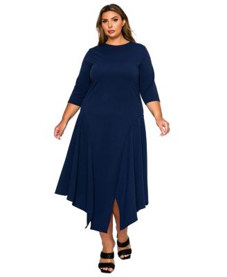 Plus Size Vida Split Hem Dress