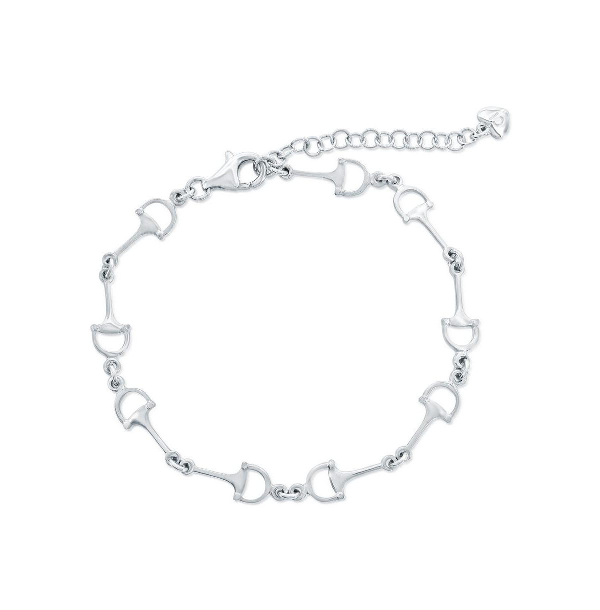 Sterling Silver, Link Designed Bracelet - Silver