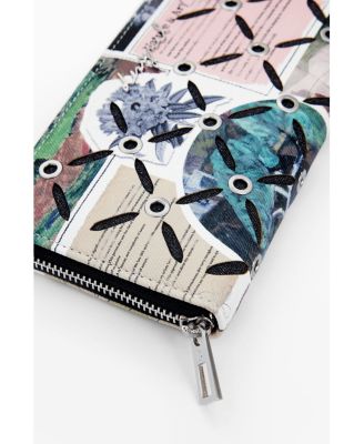 Women's Large cut-out collage wallet