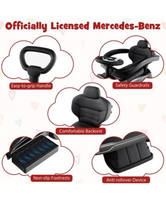 Toddler 3-in-1 Push Car w/Adjustable Canopy Under Seat Storage Realistic Sounds