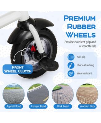 Toddler 5-in-1 Folding Trike 1-5 Years Old w/ Safety Harness Storage