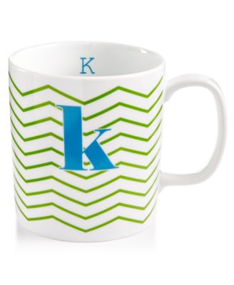 The Cellar - Chevron Initial Mug Collection "K" Mug,