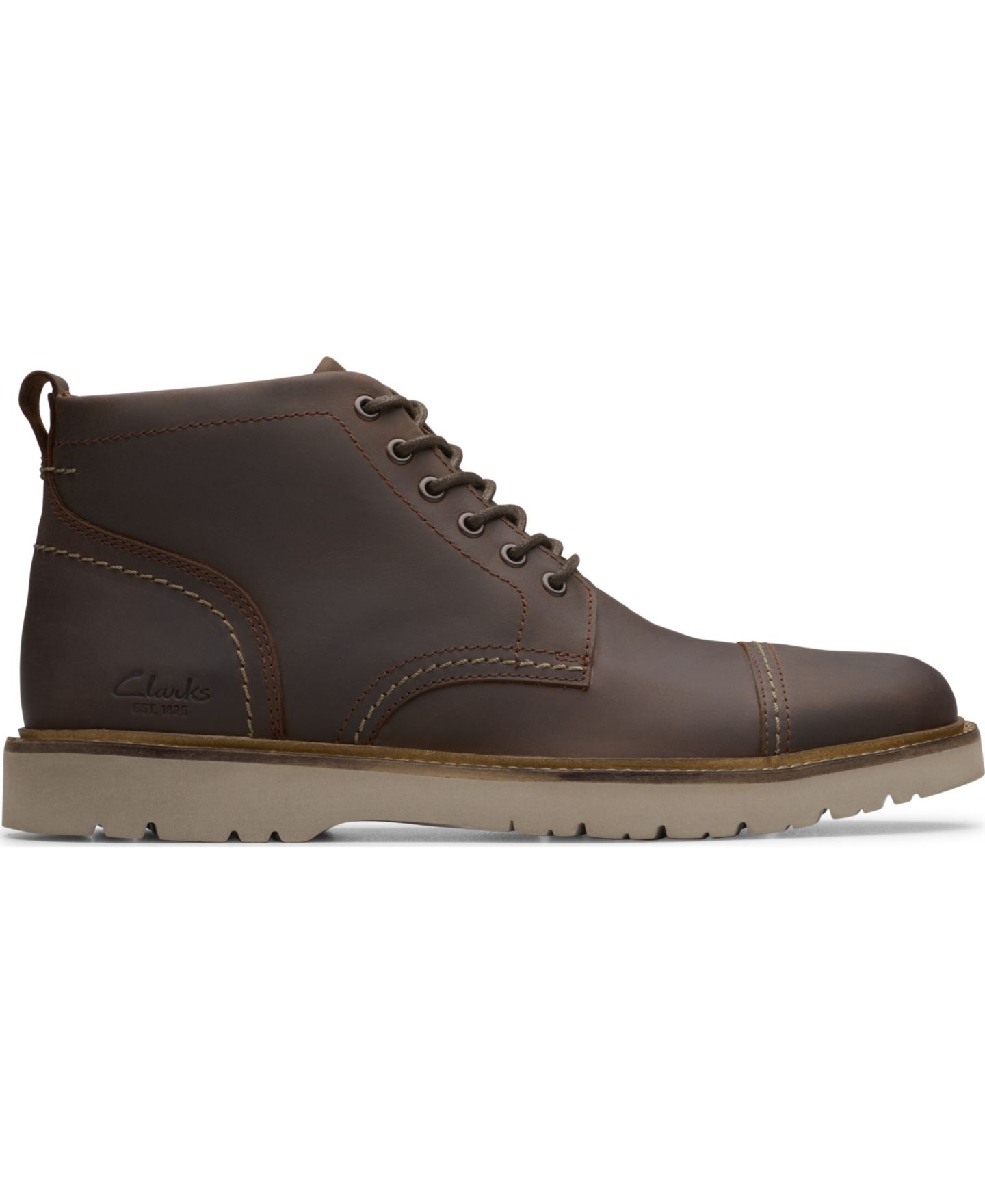 Мужские ботинки Clarks Collection Weltridge Zip, цвет: Рыжевато-коричневый кожаный — фото 2