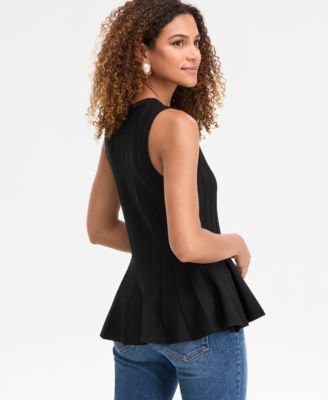 Women's Godet-Pleat Sleeveless Sweater, Macy's Exclusive 