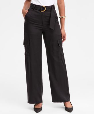 Women's Belted High-Rise Cargo Pants, Macy's Exclusive