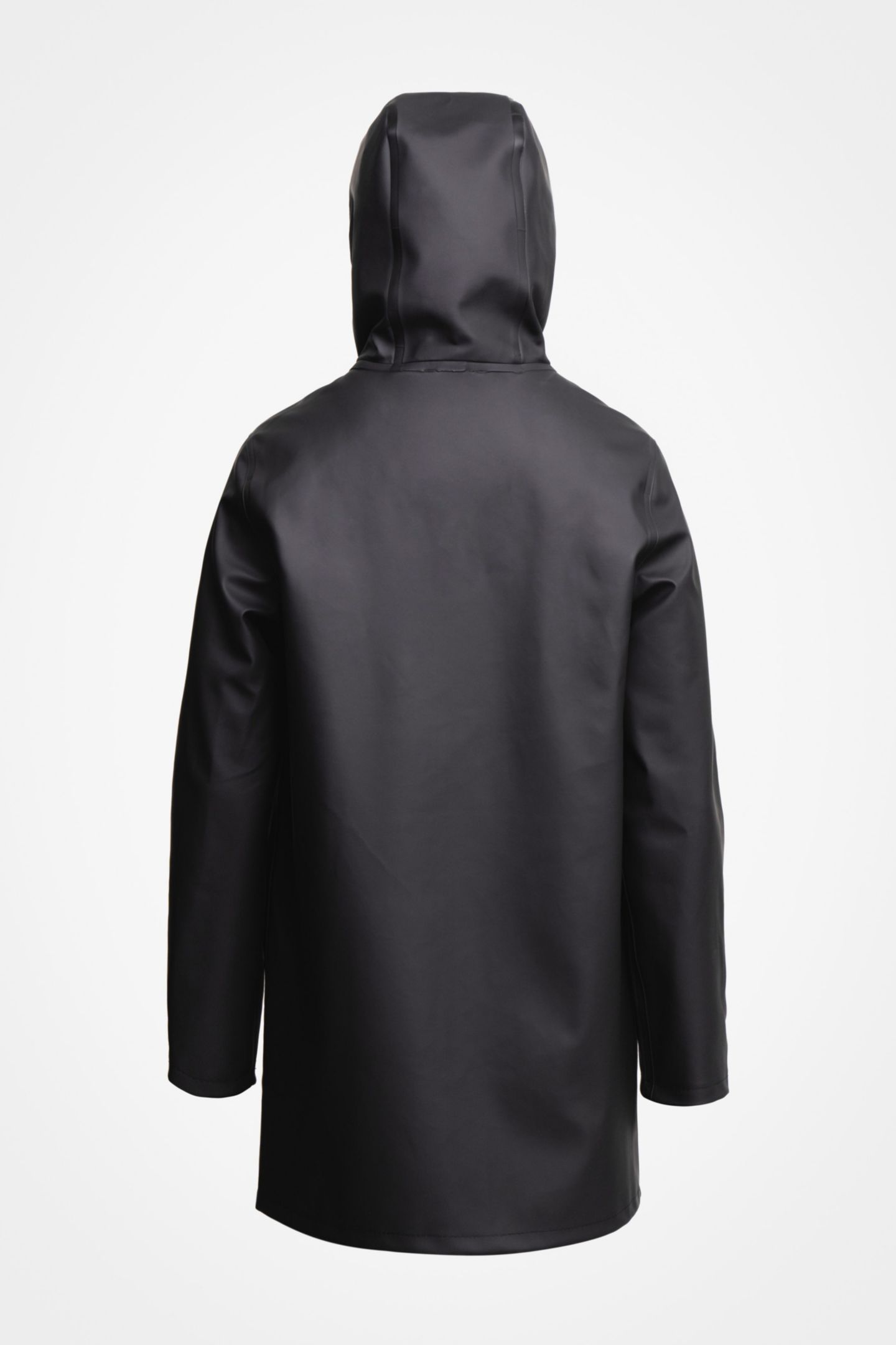 Женские куртки Stutterheim Stockholm Long Sleeve Hooded Raincoat, цвет: Чёрный — фото 6