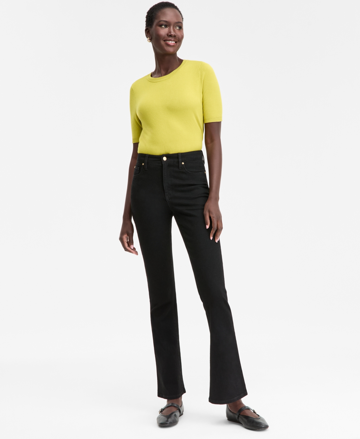 Inc International Concepts Women's High-rise Bootcut Jeans, Macy's Exclusive In Black