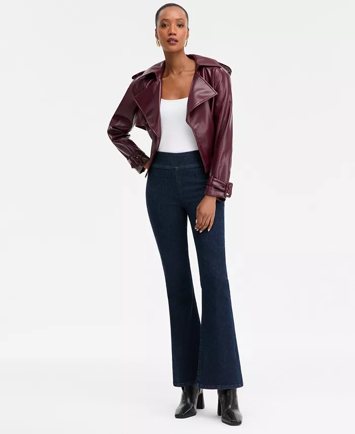Women's High-Rise Pull-On Flare-Leg Jeans