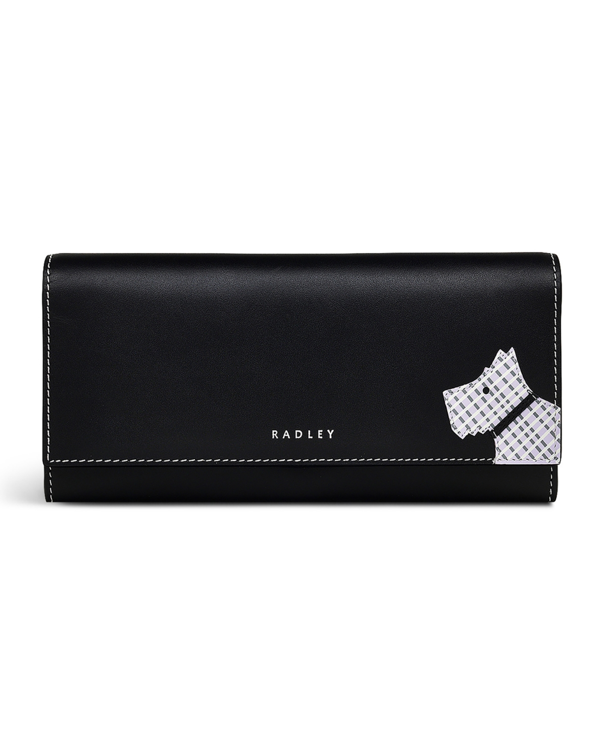 Radley London Face To Face Check Flap Over Wallet In Black