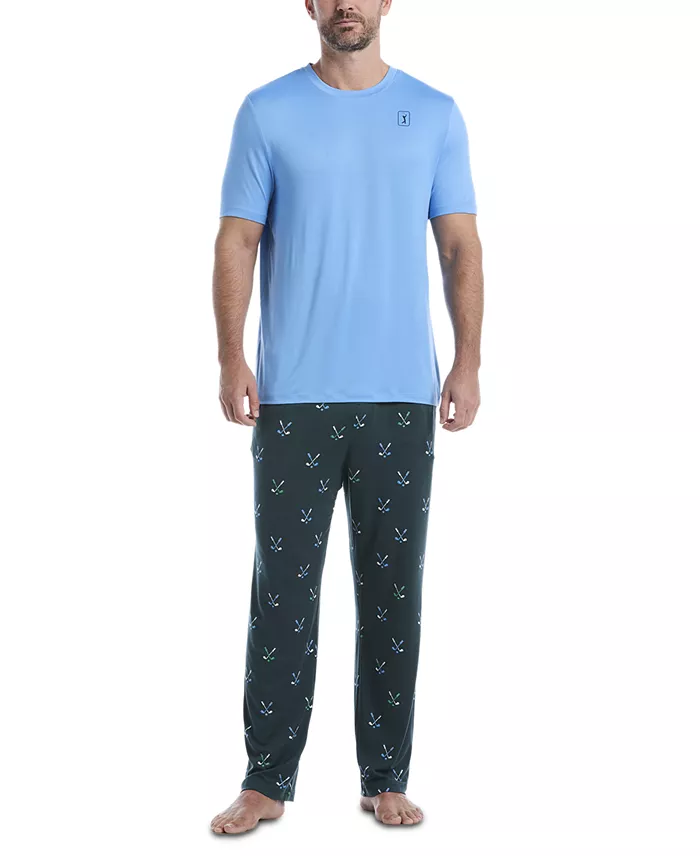 Men's Soft Touch Beach Course Golf Pajama Set - thumbnail 7