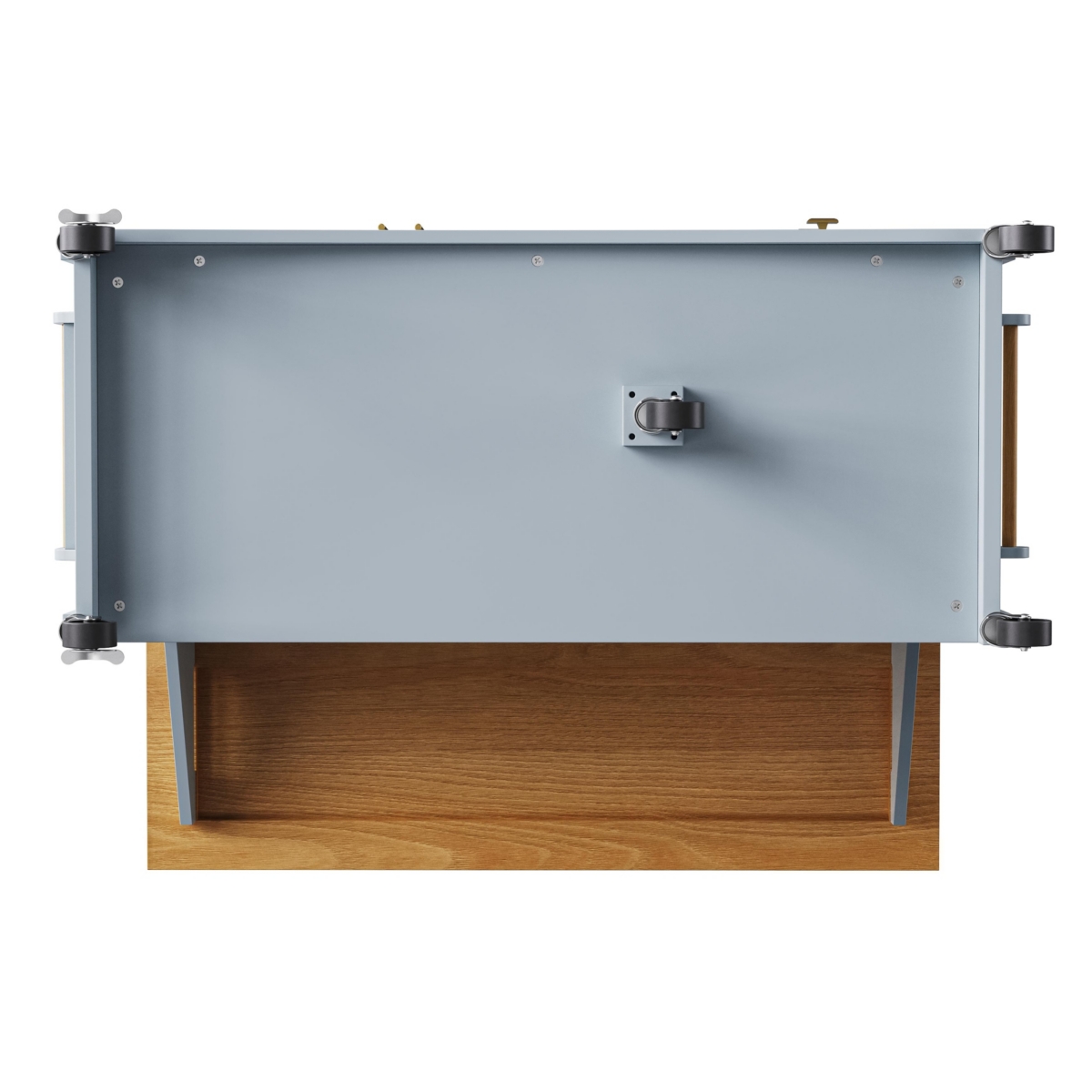 Casainc 52" Rolling Kitchen Island with Drop Leaf, Spice Rack, Towel 2 Doors, 5 Drawers, Adjustable Shelf (No Stools)