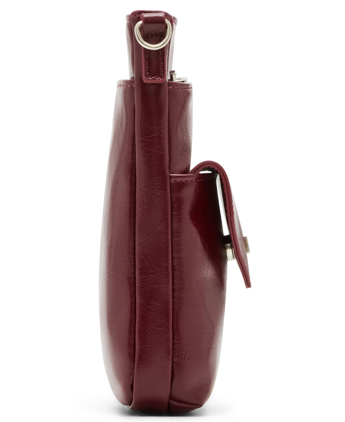 Madden Girl Inezc Crinkle Magnetic Phone Pouch Crossbody In Red