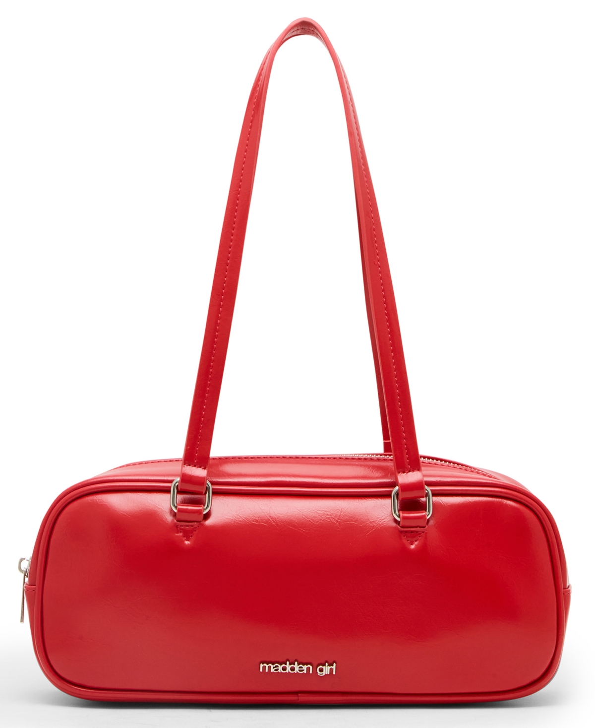 Madden Girl Andarna Crinkle Zipper Shoulder Bag In Red