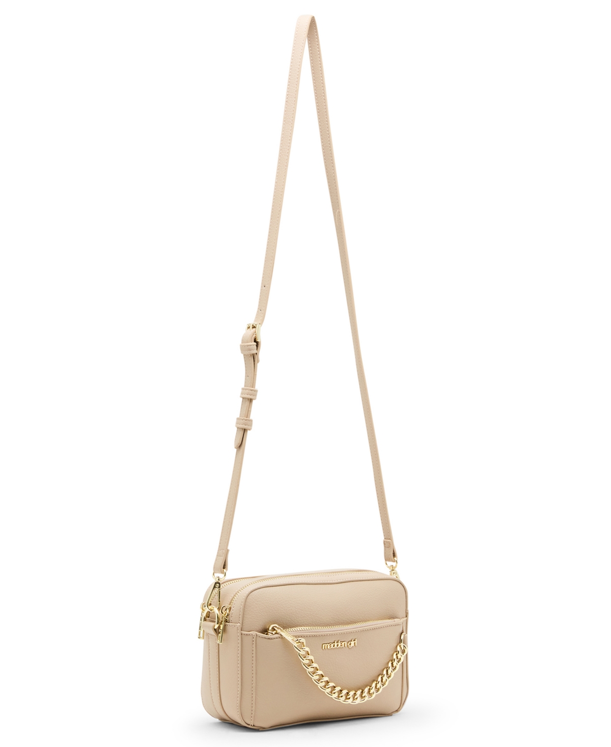 Madden Girl Tara Zipper Crossbody Camera Bag In Brown
