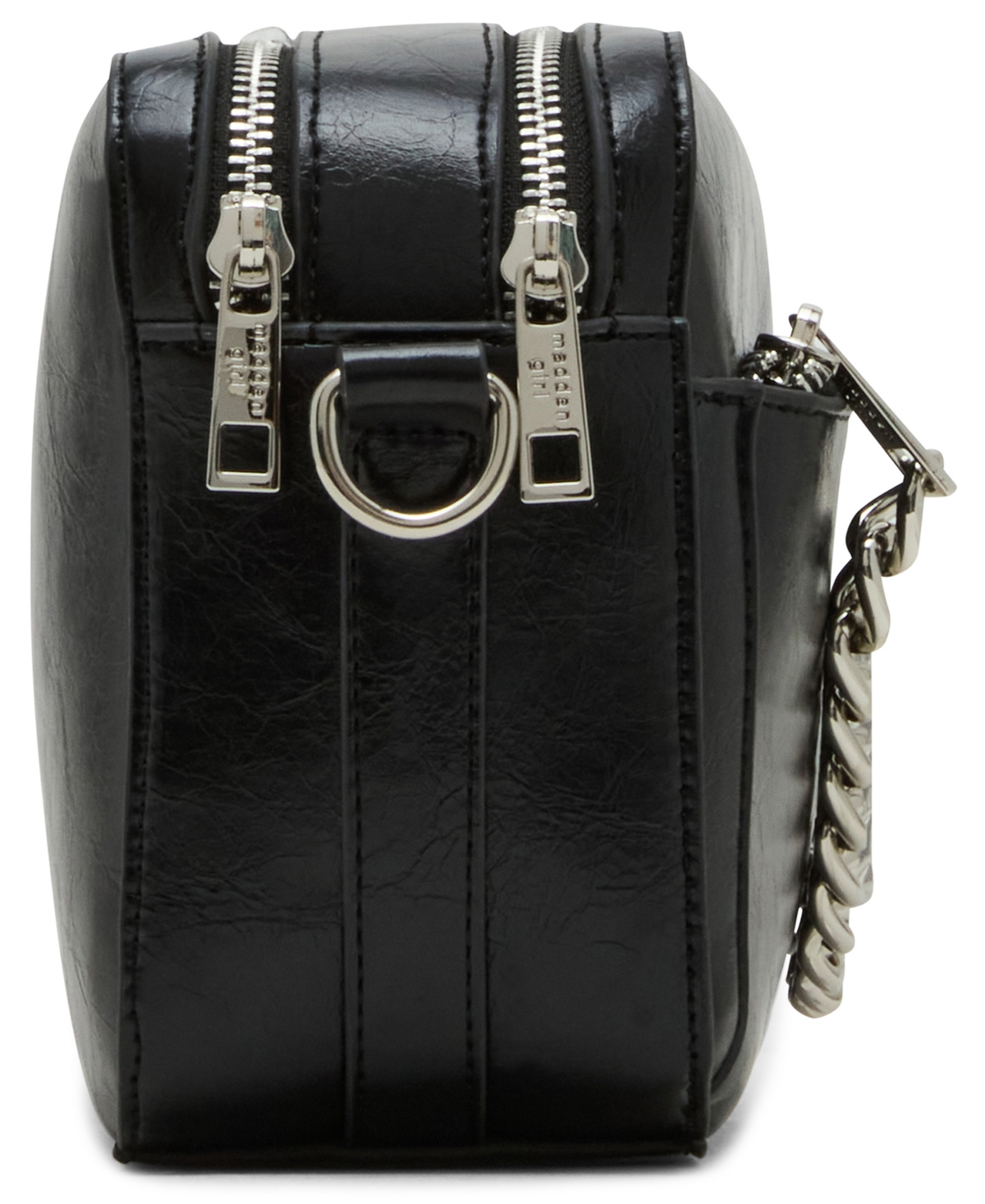 Madden Girl Tarac Crinkle Camera Crossbody Bag In Black