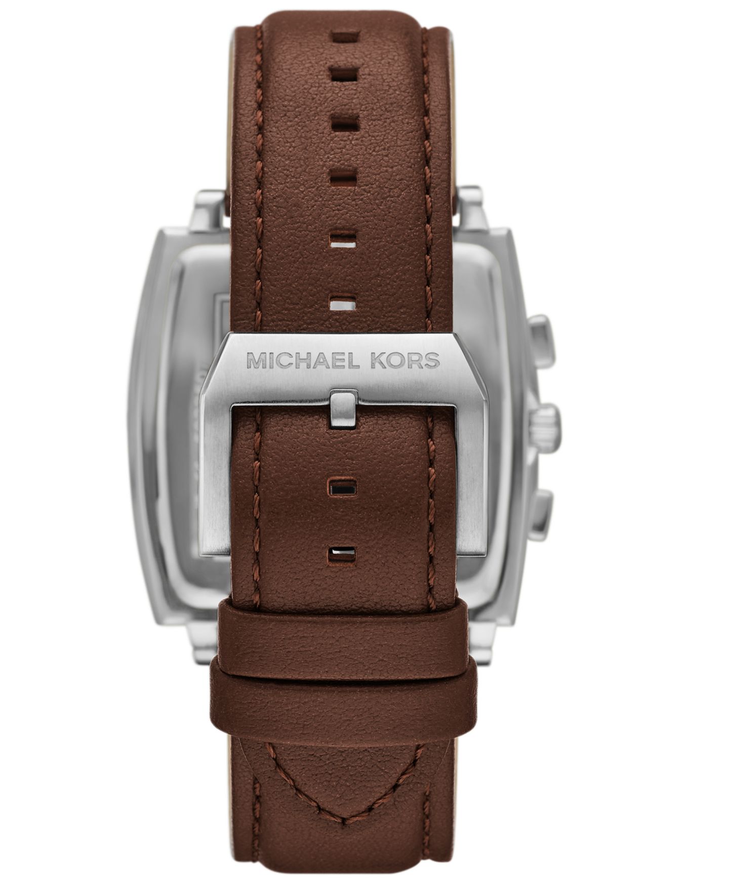 Мужские часы Michael Kors Rhys Chronograph Brown Leather Watch, 41mm — фото 2
