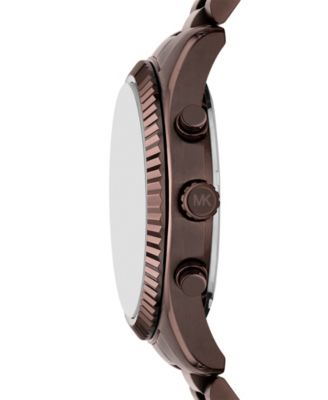 Men's Lexington Chronograph Brown Stainless Steel Watch, 44mm