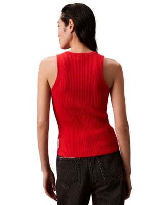 Women's Smooth Cotton Rib Sweater Tank