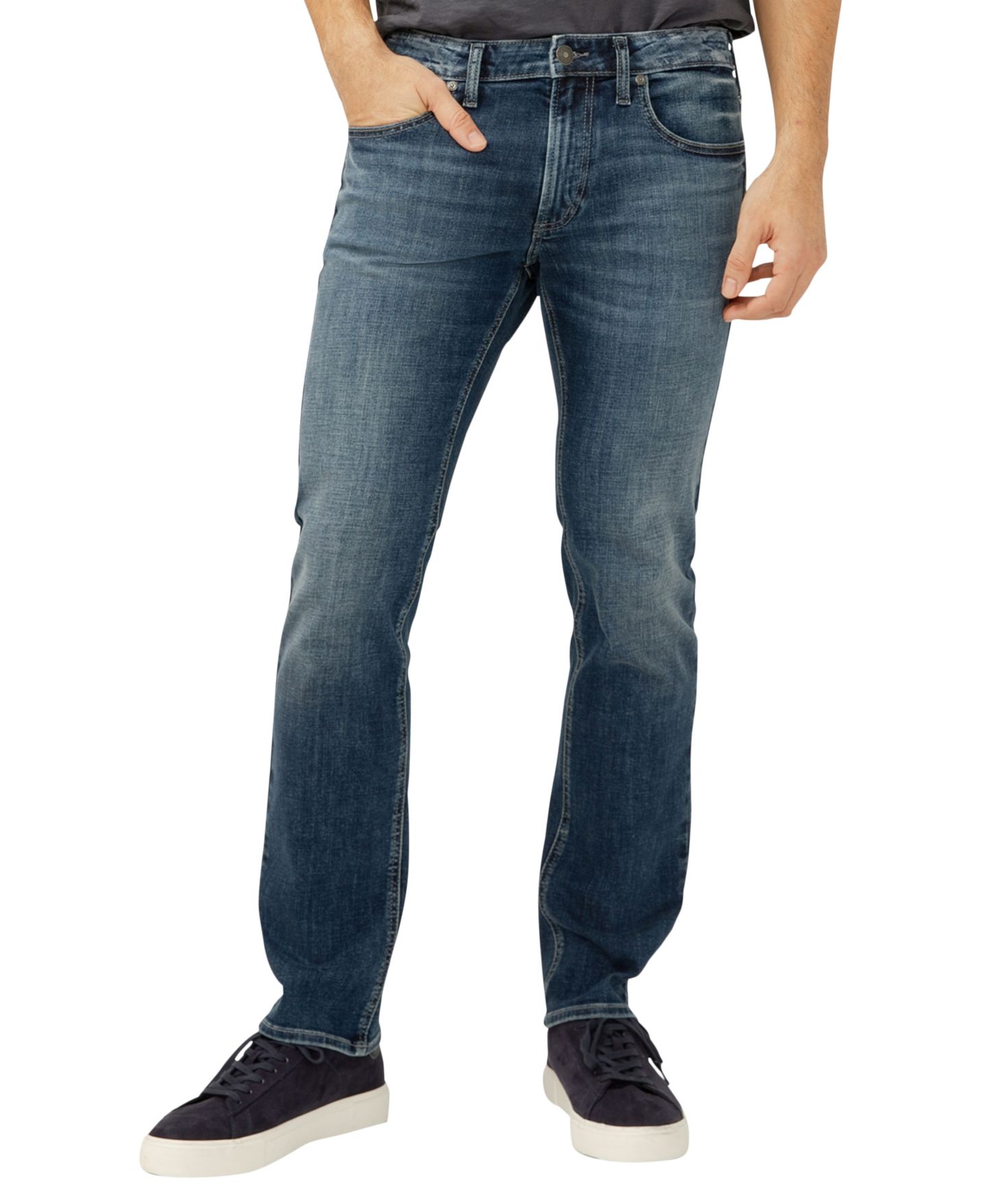 Мужские джинсы Silver Jeans Co. Allan Slim Fit Straight Leg, цвет: Ace — фото 1