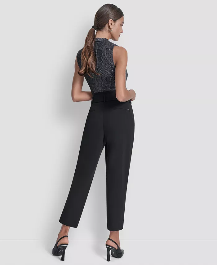 Women's Tie-Waist High-Rise Straight-Fit Pants - thumbnail 6