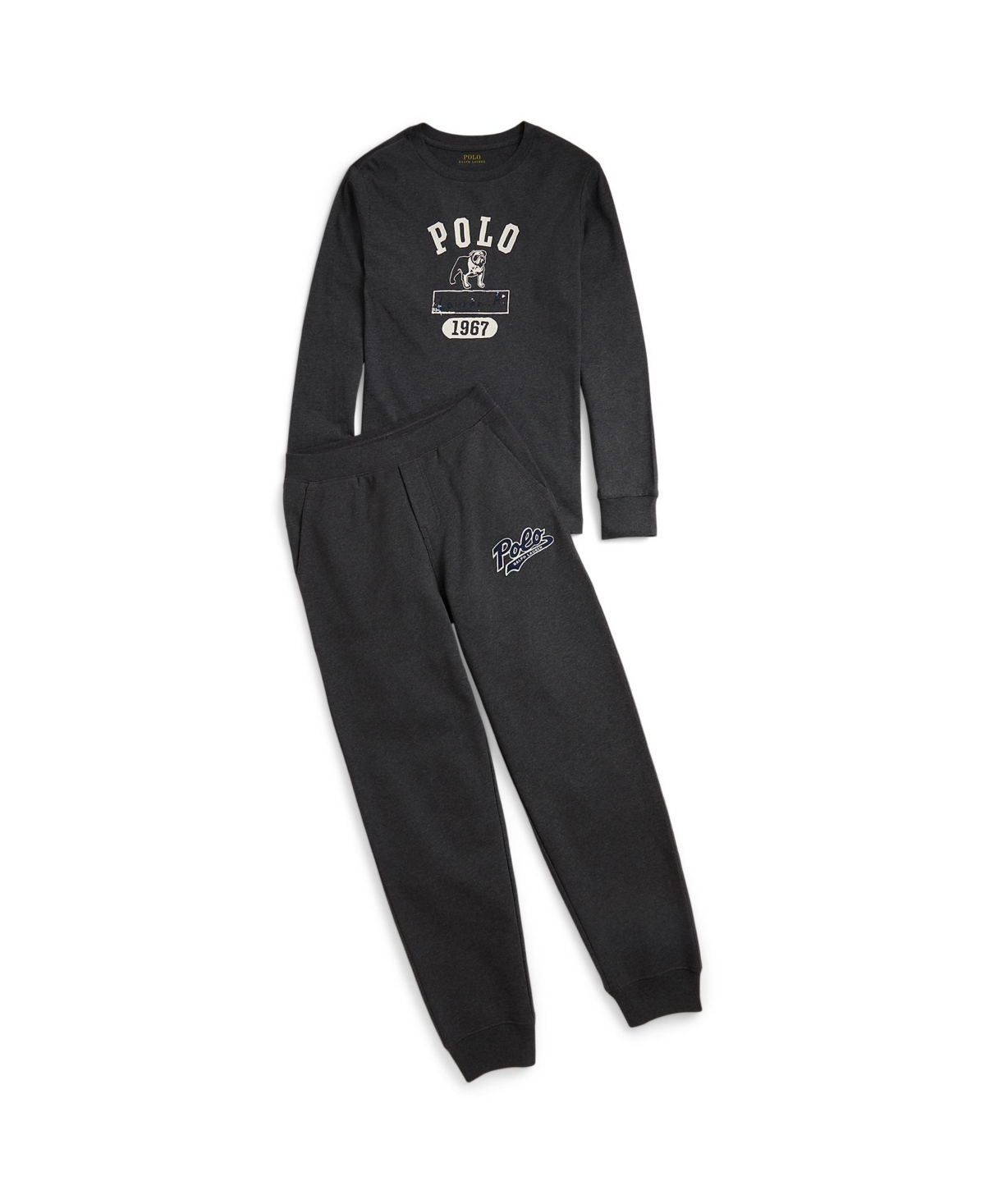 Polo Ralph Lauren Big Boys Logo Fleece Joggers In Black