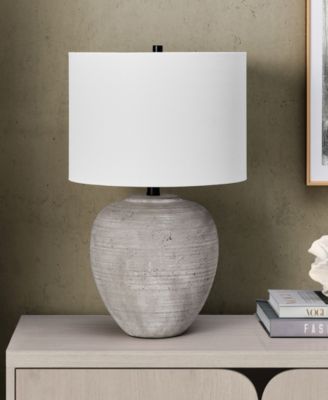 Shira 23" Ceramic Table Lamp with Fabric Shade