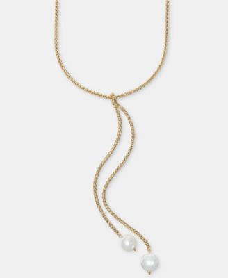 I.N.C. International Concepts - Imitation Pearl Lasso Lariat Necklace, 17-1/4" + 3" extender