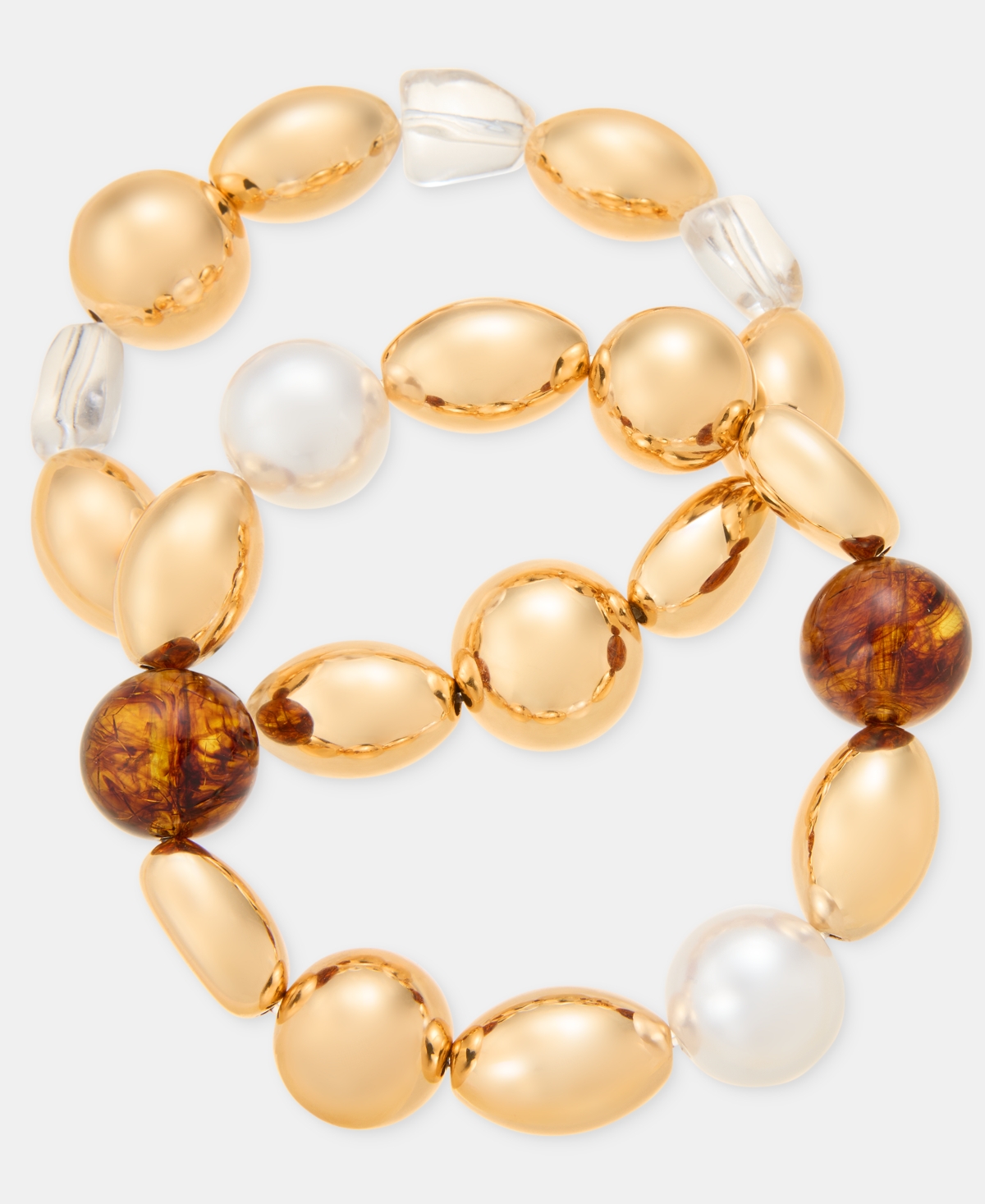 Inc International Concepts Beaded Stretch Bracelets, Set Of 2, Macy's Exclusive In Multi