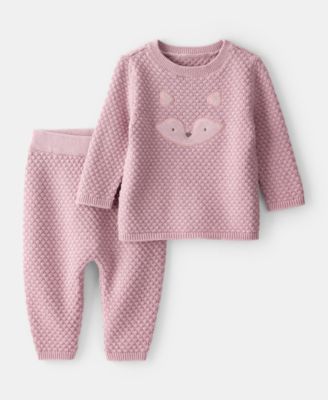 Carter's - Baby Girls Cotton Long-Sleeve Top & Pants, 2 Piece Set