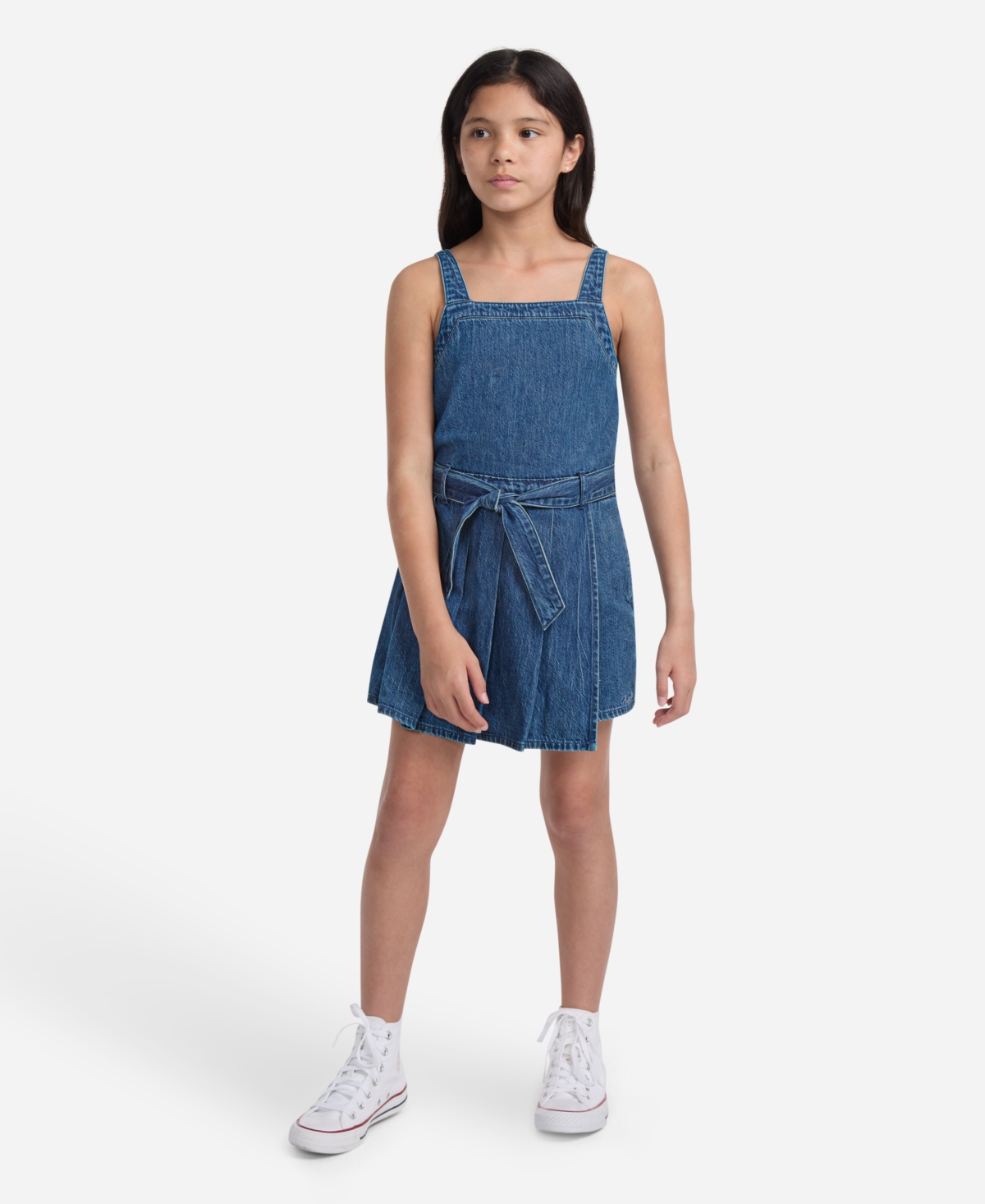 Abercrombie Girls Pleated Skort Dress In Blue