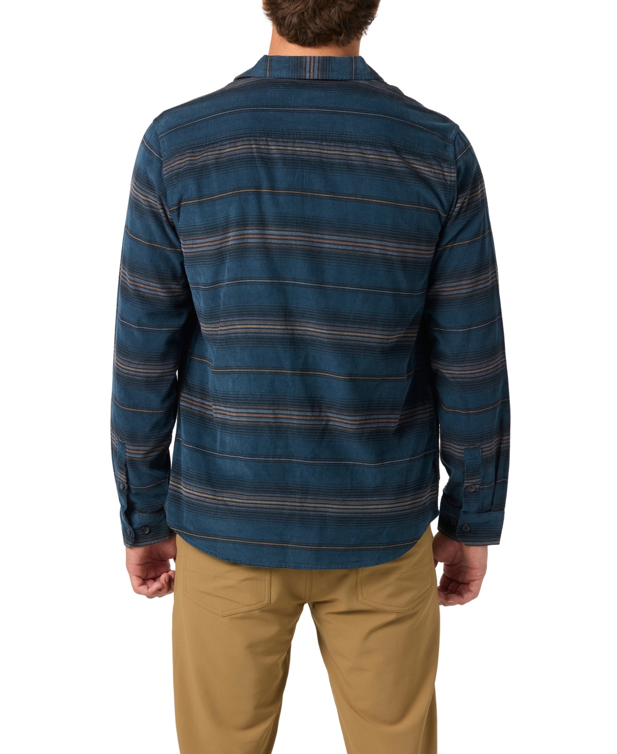 O'neill Caruso Stripe Corduroy Button-up Shirt In Blue